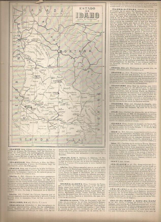 LAMINA 23259: Mapa del estado de Idaho, Estados Unidos