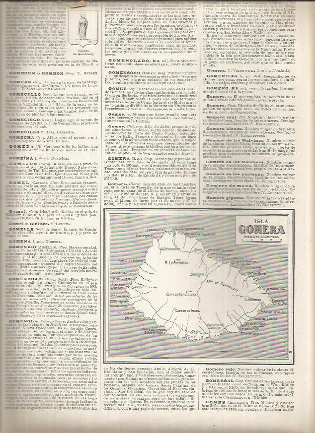 LAMINA 23224: Mapa de la isla de Gomera
