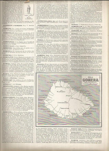 LAMINA 23224: Mapa de la isla de Gomera
