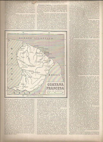 LAMINA 23184: Mapa de la Guayana Francesa