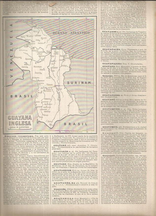 LAMINA 23183: Mapa de la Guayana Inglesa