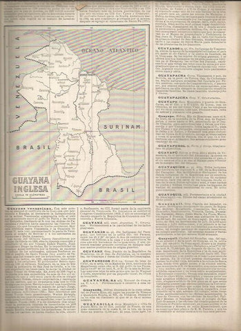 LAMINA 23183: Mapa de la Guayana Inglesa