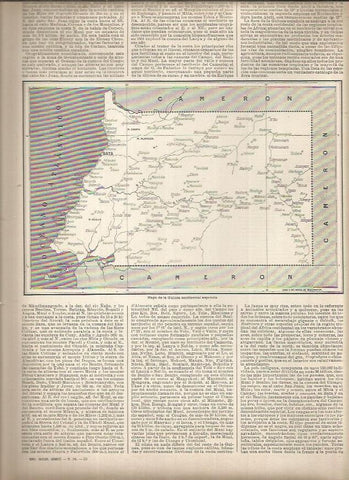 LAMINA 23175: Mapa de la Guinea continental Española