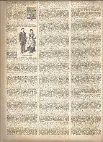 LAMINA 23173: Escudos y pareja de Guipuzcoa