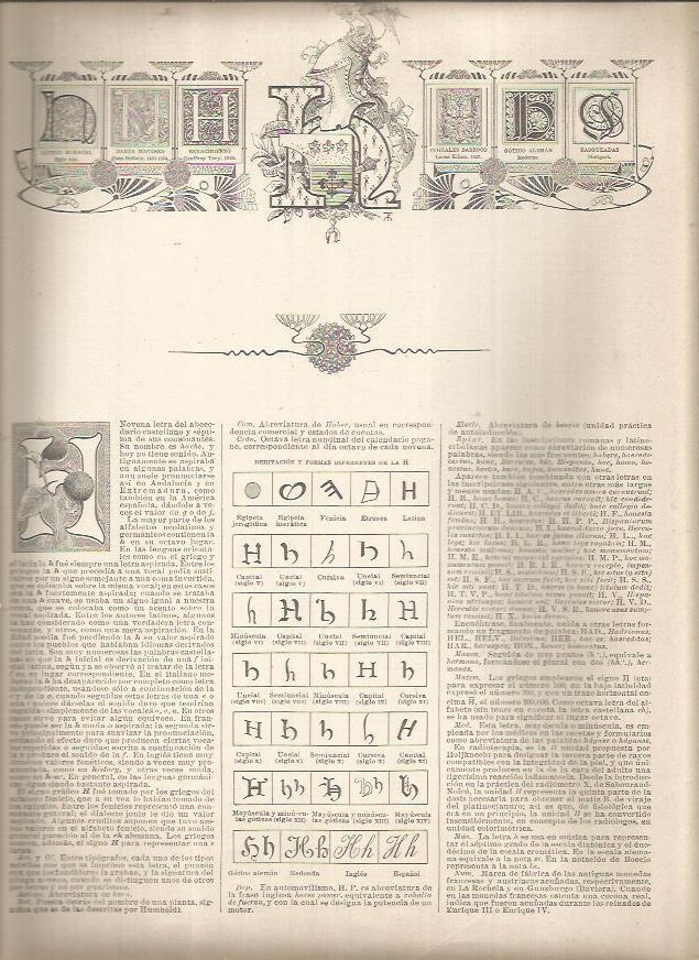 LAMINA 23171: La letra H