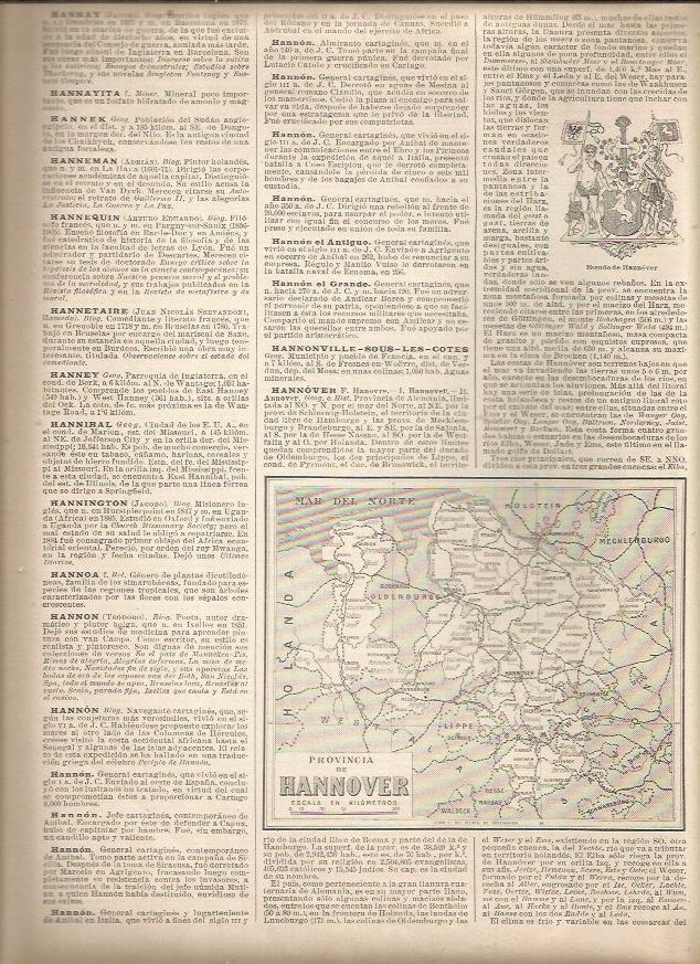 LAMINA 23165: Mapa de la Provincia de Hannover, Alemania