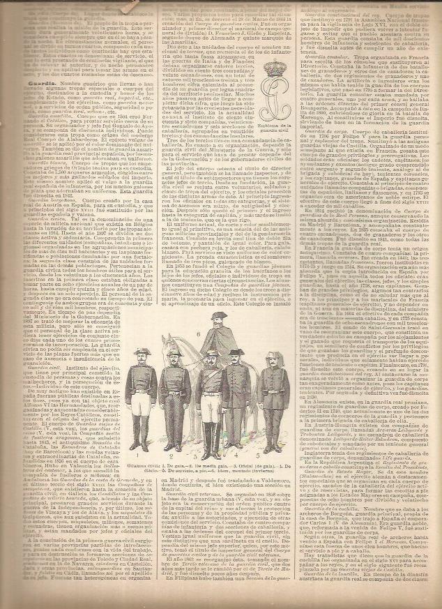 LAMINA 23190: Guardia Civil de 1908