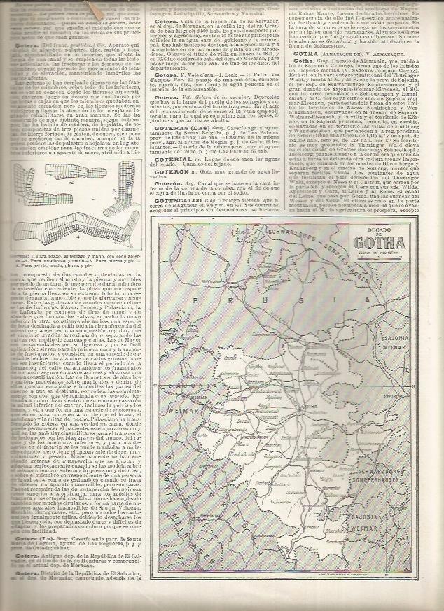 LAMINA 23220: Mapa del Ducado de Gotha, Alemania