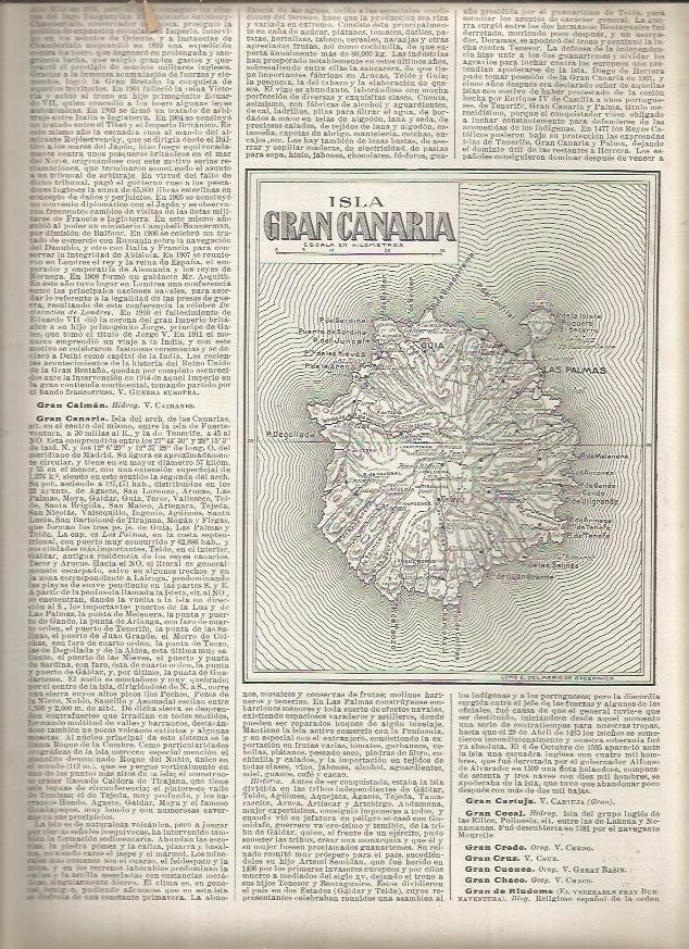 LAMINA 23214: Mapa de la isla de Gran Canaria