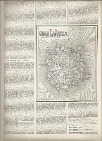 LAMINA 23214: Mapa de la isla de Gran Canaria