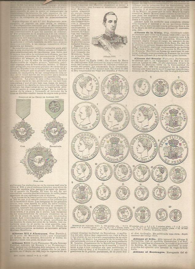 LAMINA 23355: Monedas de Alfonso XIII
