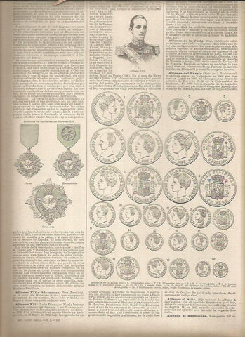 LAMINA 23355: Monedas de Alfonso XIII
