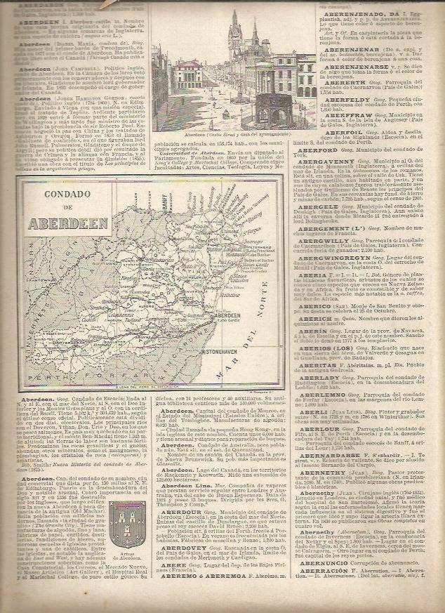 LAMINA 23406: Mapa del Condado de Aberdeen, Inglaterra