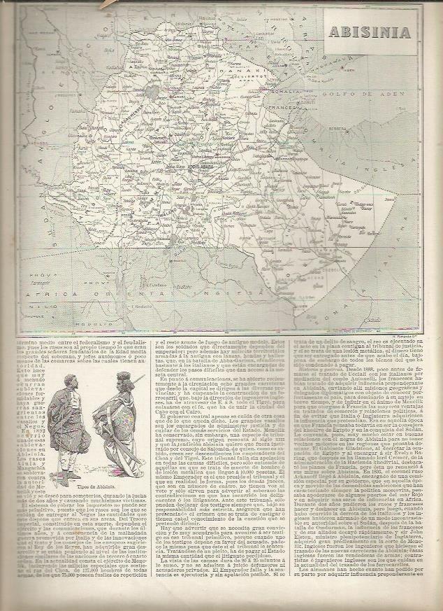 LAMINA 23405: Mapa de Abisinia