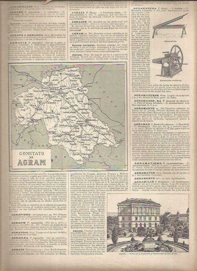 LAMINA 23383: Mapa del Comitato de Agram, Croacia
