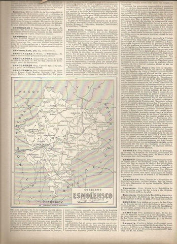LAMINA 23303: Mapa del Gobierno de Esmolensco, Rusia