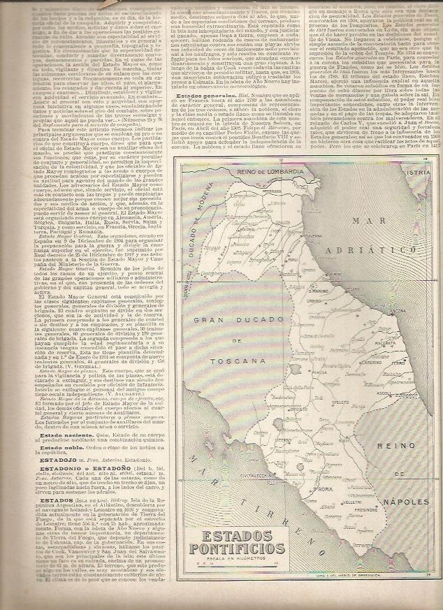 LAMINA 23293: Mapa de los Estados Pontificios