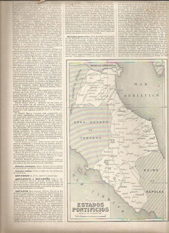 LAMINA 23293: Mapa de los Estados Pontificios