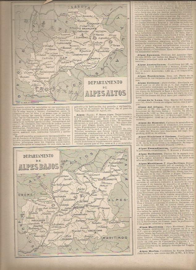 LAMINA 23346: Mapas de los Alpes Altos y los Alpes Bajos