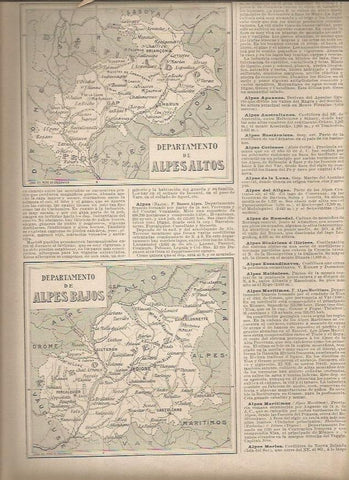 LAMINA 23346: Mapas de los Alpes Altos y los Alpes Bajos