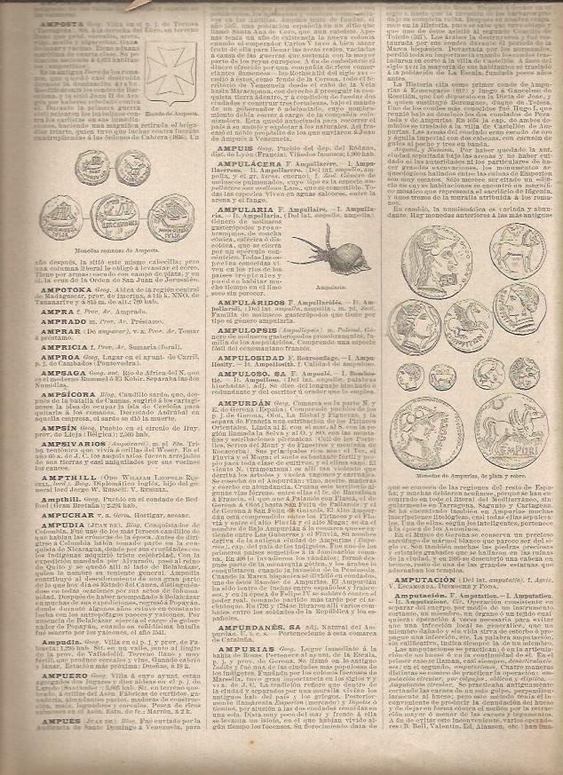 LAMINA 23335: Escudo de Amposta y monedas de Empuries