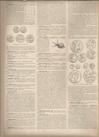 LAMINA 23335: Escudo de Amposta y monedas de Empuries