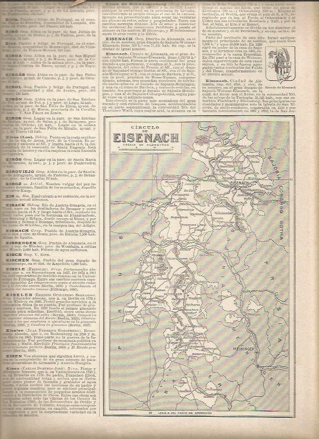 LAMINA 23326: Mapa del Circulo de Eisenach, Alemania