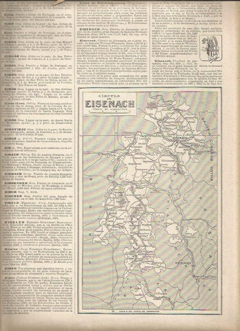 LAMINA 23326: Mapa del Circulo de Eisenach, Alemania