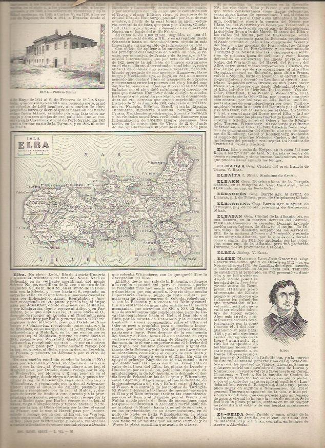 LAMINA 23325: Mapa de la isla de Elba