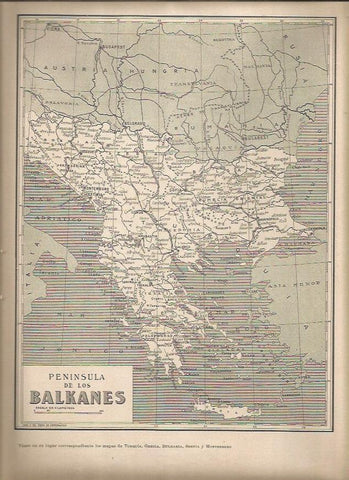 LAMINA 22994: Mapa de la Peninsula de los Balcanes