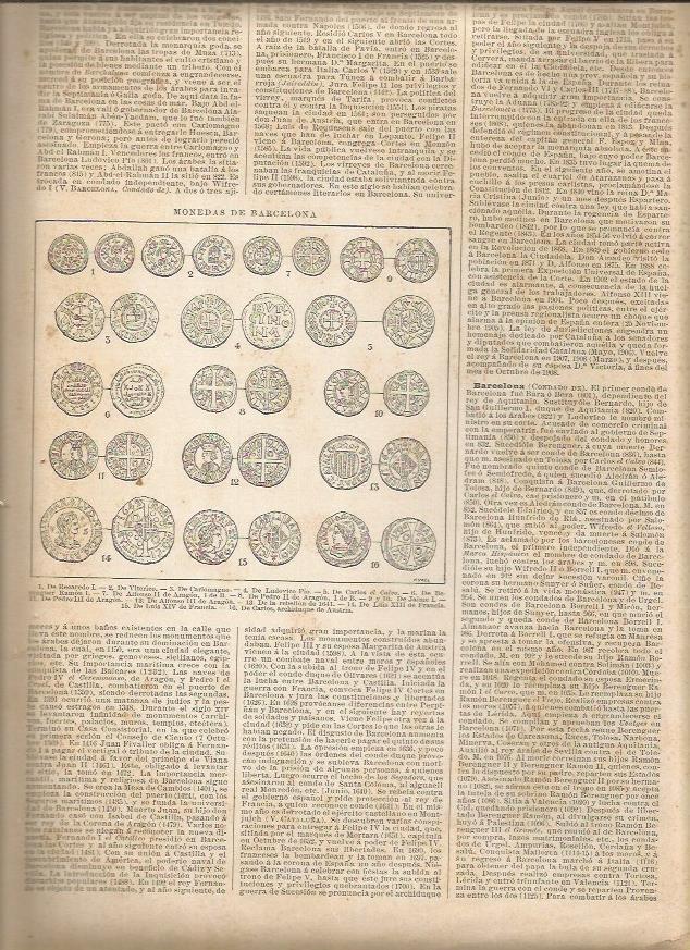 LAMINA 22984: Monedas antiguas de Barcelona