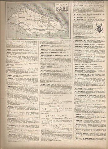 LAMINA 22981: Mapa de la Provincia de Bari, Italia
