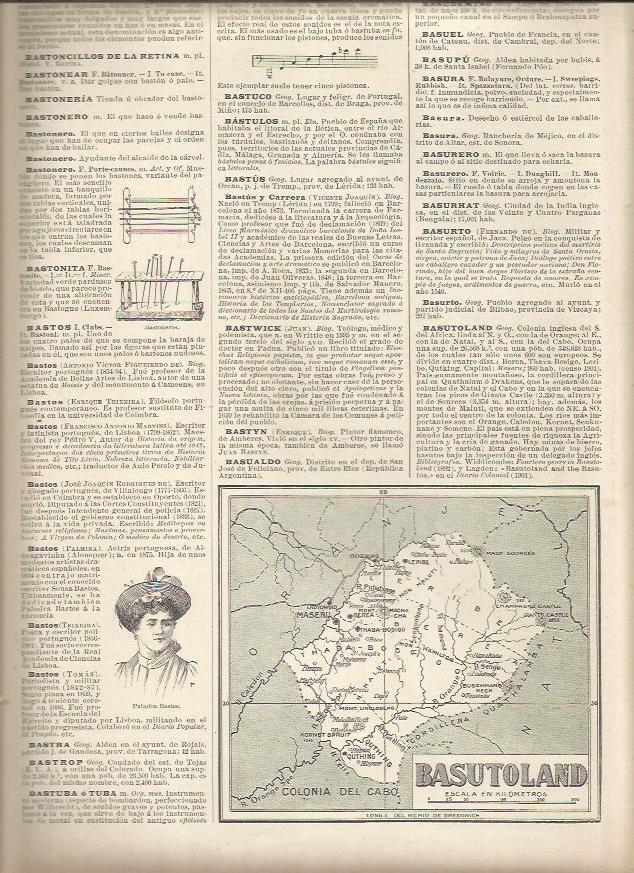 LAMINA 22973: Mapa de Basutoland, Africa