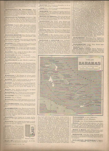 LAMINA 23001: Mapa de las Islas Bahamas