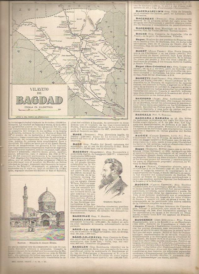 LAMINA 23003: Mapa del Vilayeto de Bagdad, Irak