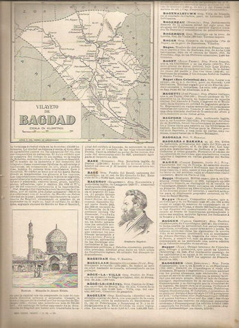 LAMINA 23003: Mapa del Vilayeto de Bagdad, Irak
