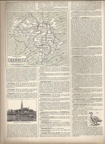 LAMINA 23025: Mapa del Circulo de Chemnitz, Alemania
