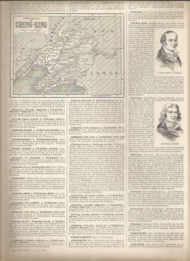 LAMINA 23024: Mapa de la Provincia de Cheng-King, 