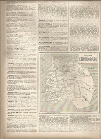 LAMINA 23016: Mapa de la Provincia de Chimborazo, Ecuador