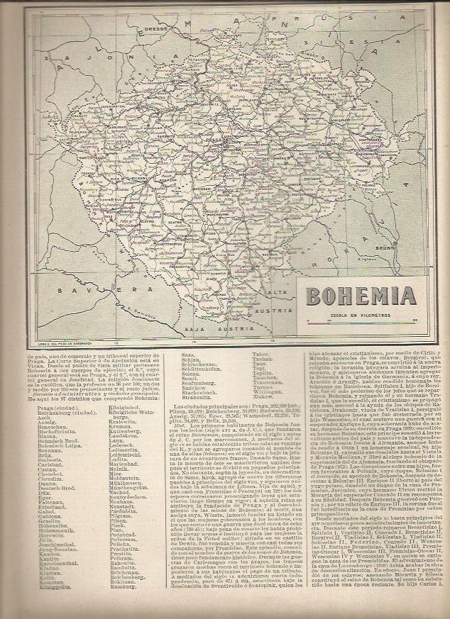 LAMINA 22935: Mapa de Bohemia