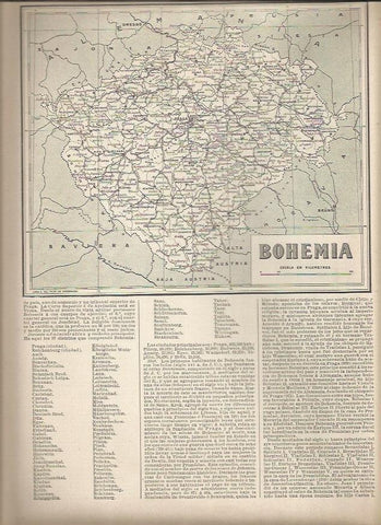 LAMINA 22935: Mapa de Bohemia