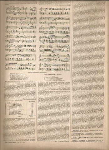 LAMINA 22934: Himno nacional de Bolivia