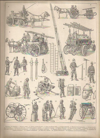 LAMINA 22931: Material de bomberos