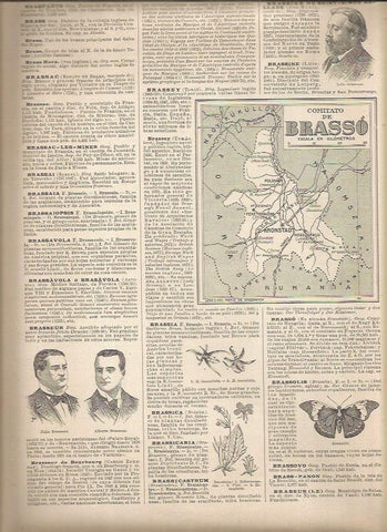 LAMINA 22923: Mapa del Comitato de Brasso, Hungria