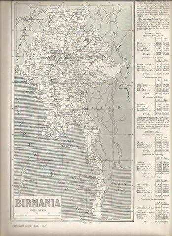 LAMINA 22940: Mapa de Birmania