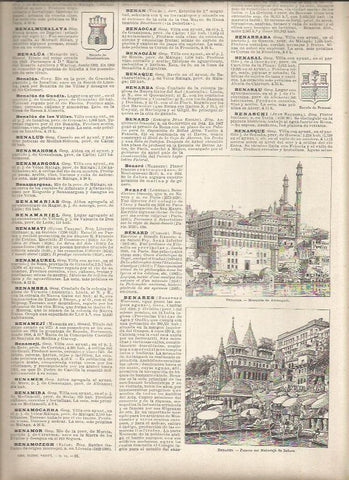 LAMINA 22956: Mezquita de Aurangzeb y Palacio en Benares, India