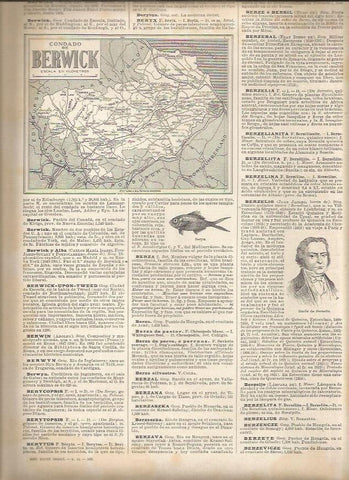LAMINA 22948: Mapa del Condado de Berwick, Escocia