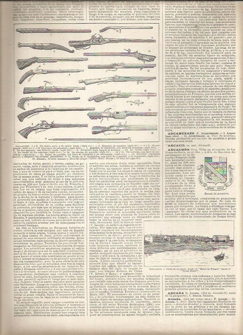 LAMINA 23118: Tipos de Arcabuces