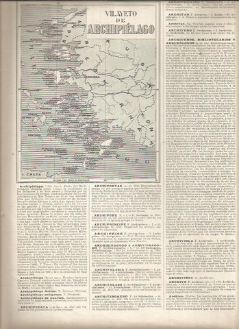 LAMINA 23112: Mapa del Vilayeto de Archipielago, Grecia-Turquia