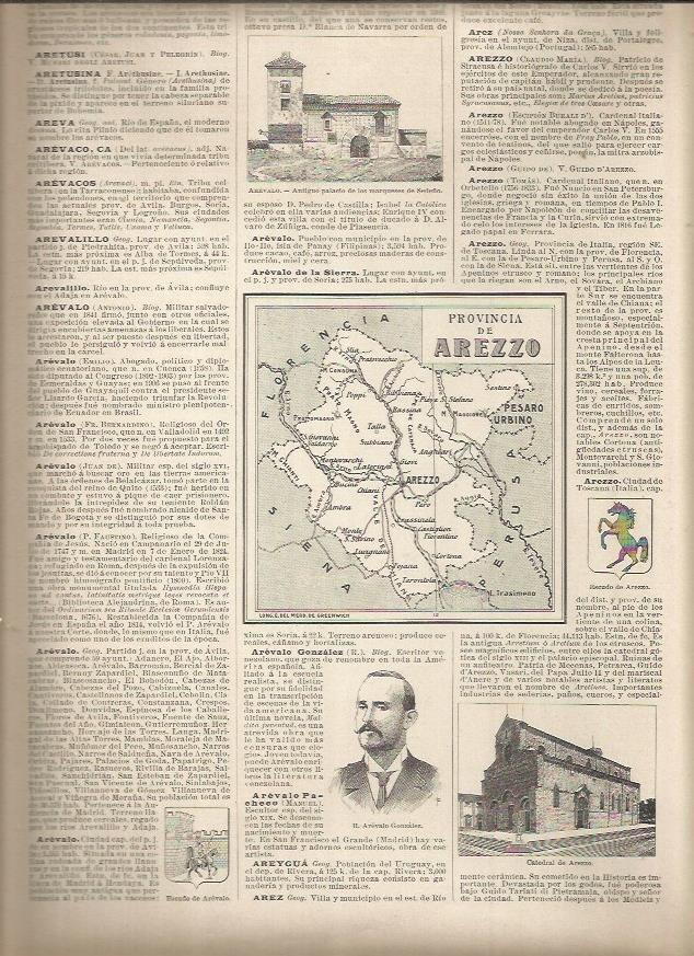LAMINA 23108: Mapa de la Provincia de Arezzo, Italia